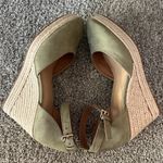 Crown & Ivy Light Olive Green Wedge Sandals Photo 5