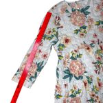 ZARA ‎ Sharon Floral Babydoll Dress M Ruffle Hem Loose Fit Mini Short Tiered Photo 8