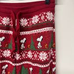 American Eagle  Snoopy Peanuts Red Christmas Tree Pajama Pants Womens Size XS Photo 2