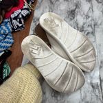 Fly London  Of White Leather platform slide mules sandals size 39/US 9 9.5 Photo 5