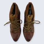 Johnston & Murphy  Brown Leather Suede Lace Up Fur Tongue Ankle Boot 78-51776 9.5 Photo 2