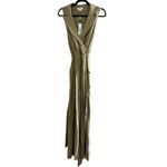 L'Agence NWT L’agence Mayer Military Maxi Dress Covert Green Women’s Size Small Photo 3