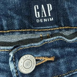 Gap Women’s Dark Denim Girlfriend Jeans Distressed Straight Leg Size 4/27 Photo 9
