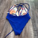 Maaji  Blue Floral Safari Reversible One Piece swimsuit size Medium Photo 6