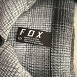 Fox Racing Black and White Plaid Extra Long Casual Button Down Shirt/Dress Photo 2