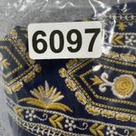 Solitaire Medium Blue Embroidered Rayon Peasant Dress Bohemian Festival Photo 9