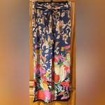Anthropologie by  Leilani Paperbag Wide-Leg Pants in Blue Floral Size Small‎ Photo 8