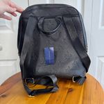 Adrienne Vittadini  black faux leather embossed backpack Photo 4