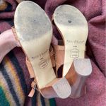 White House | Black Market  siesta real leather block heel sandals cognac braided Photo 7