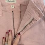 Madewell Sz 27 Emmett Wide Leg Crop Pants In Pink Oyster High Rise Stretch Twill Photo 7