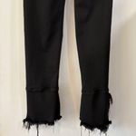 Reformation  Black High Rise Distressed Raw Hem Crop Jagger Jeans 24 Puckered Photo 4