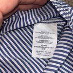 J.Crew Perfect Pinstripe Button Up Bee Insect Embellishment Jewels Blue White 0 Photo 10