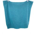 MaxMara Studio Womens Cashmere Wool Dress With Infinity Scarf Teal Blue Small Photo 4