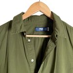 Polo Ralph Lauren Jessica Day Green Cotton Eyelet Drawstring Midi Shirt Dress 14 Photo 5