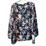 Juicy Couture 1665 Blue Pink Floral Blouse Size XL Photo 1