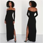 Lulus LULU’S Stunning Excellence Black Off The Shoulder Maxi Dress Photo 1