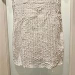 SheIn LWD White Textured Mini Dress Ties in front off or on shoulder Dainty Photo 7