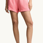 Ralph Lauren Polo Fleece Drawstring Pink Cotton Womens Shorts Photo 0
