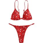 Zaful Bikini Sz 4 Womens Ditsy Floral Cheeky Brazilian 2 Pc Swim Bathing Suit Photo 8