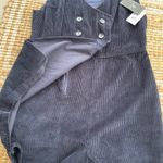 Volcom  Navy Corduroy Romper Women’s M NWT Double Breasted V-Neck Photo 3