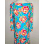 Lilly Pulitzer ‎ Newport Knit Shift Shirt Dress Floral Bootyinere Beach Coastal L Photo 5