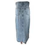 Mango MNG Blue High Waisted Slit Maxi Straight Pencil Denim Jeans Skirt Size XS Photo 2