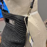 Universal Threads Universal Thread Black Straw Crossbody Bucket Bag with Braided Strap NEW Photo 2