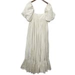 Doen Cecilia Dress Women’s Small Cream Silk Maxi Puff Sleeve Romantic Photo 2