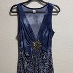 Venus Tie Dye Embellished Ruched V Neck Sleeveless Top Women Size M Photo 5