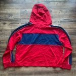 Disney  Mickey Mouse and Friends Womens Navy/Red Pullover Cropped Hoodie Size XL Photo 6