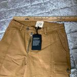 Chaser women’s Cargo Pants ankle Zip Pockets soft brown small casual preppy Photo 1