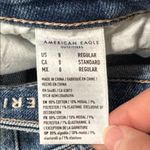 American Eagle Light Blue Stretch Mom Straight Distressed Jeans size 8 Photo 12