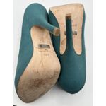 Bagley Mischka Jade Jeweled High Heeled Shoes Green Size 8.5 Photo 7