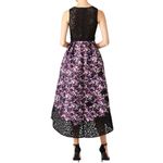 Monique Lhuillier ML Dark Floral Alex Dress size 4 High Low Midi Lace Sleeveless Photo 1