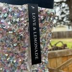 For Love & Lemons Love & Lemonade Rainbow Sequin One Shoulder Bodycon Mini Dress Size S NWT Photo 7