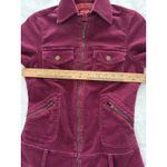 Hot Kiss Y2K Corduroy Dress Size Small Fuschia Retro Festival Drop Waist Zip Photo 8