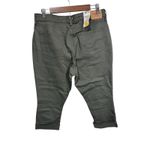 Levi's Signature Levi Strauss Capri‎ Pants Olive Green Stretch Mid Rise Women's 14 W32 Photo 2