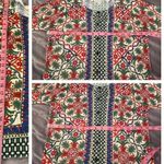 Joseph A  Colorful Floral Cardigan 3/4 Sleeve Green Multicolor S Photo 7