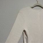 Banana Republic  Off White Ribbed Square Neck Sweater Photo 4