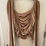 Long sleeve Scrunched top Brown Size L Photo 1