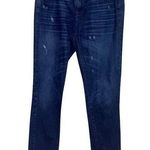 J.Crew Broken in Boyfriend Jean Dark Wash Distressed SZ 28 High Waist Straight Photo 0