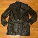 NWOT Faux leather Black Women's Blazer size S Photo 11