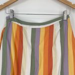 Mossimo Denim Mossimo Womens Multicolor Striped A-Line Retro Boho Asymmetrical Skirt Small Photo 5