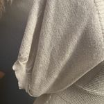 EXPRESS Ivory Shimmer Sweater Puff Sleeve Dress Size Small Photo 3