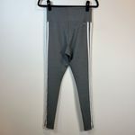 Adidas  Womens Climalite Leggings Gray White Stripes Compression Running Sz Small Photo 5