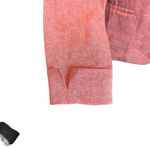 Draper James Red and White Linen Jacket Blazer Single Button Small Shoulder Pads Photo 4