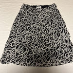 Karin Stevens  Black And Off White Elastic Waste Pull On‎ Women's Lined Skirt Photo 0