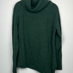 Rachel Zoe XL 100% extra fine merino wool green cowl neck asymmetrical sweater Photo 0