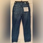 Good American  Good Classic Raw Hem High Rise Jeans Blue Skinnyish Fit Size 2/ 26 Photo 2