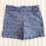 Counterparts  High Waist Blue Shorts with Scalloped Hem Photo 1